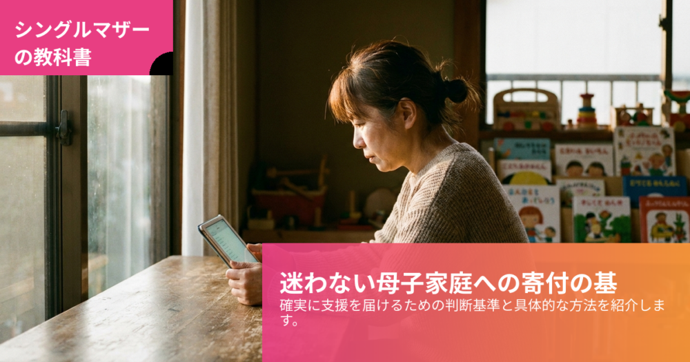 母子家庭 寄付の解説イメージ