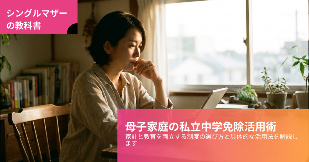 母子家庭 私立中学 免除の解説イメージ