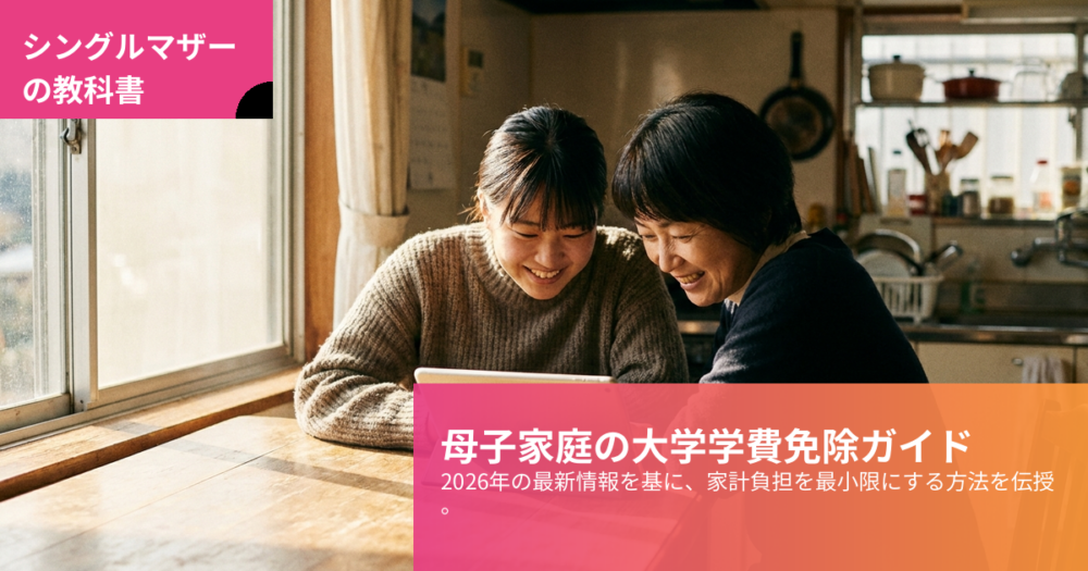 母子家庭 学費免除 大学の解説イメージ