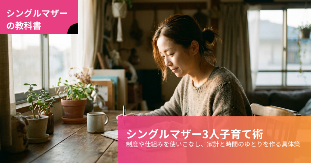 シングルマザー 3人子育ての解説イメージ