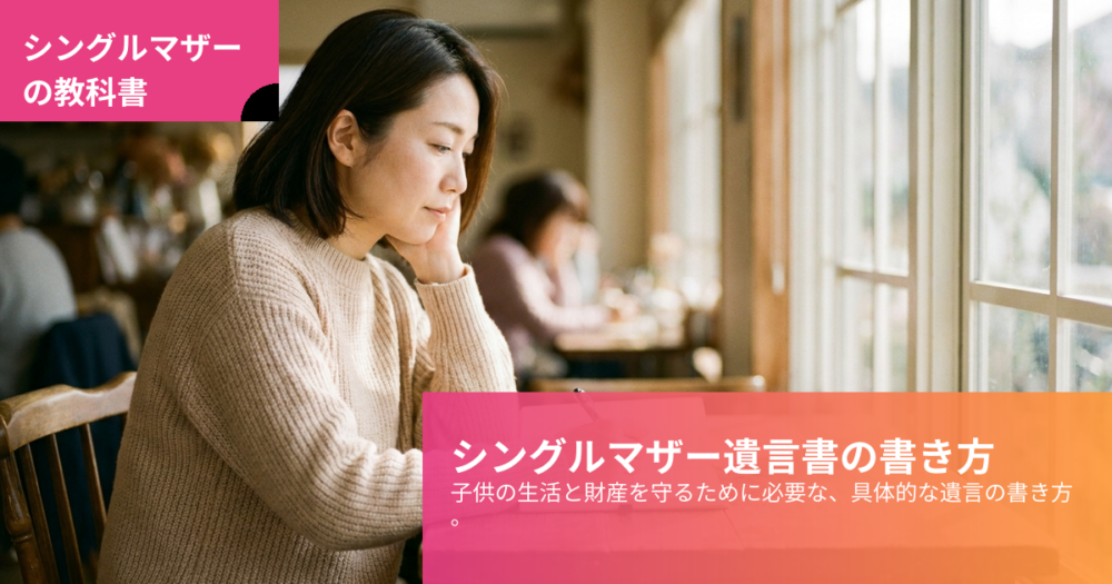 シングルマザー 遺言書 書き方の解説イメージ