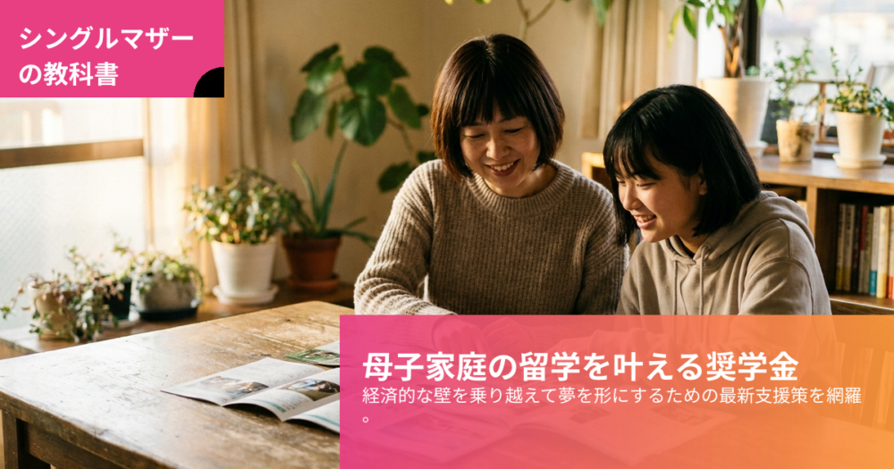 母子家庭 留学 奨学金の解説イメージ