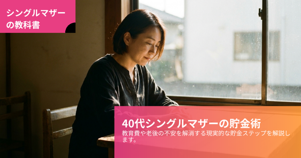 シングルマザー 40代 貯金の解説イメージ