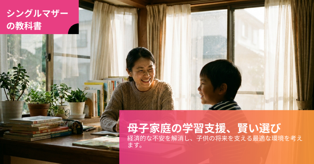 母子家庭 学習支援の解説イメージ